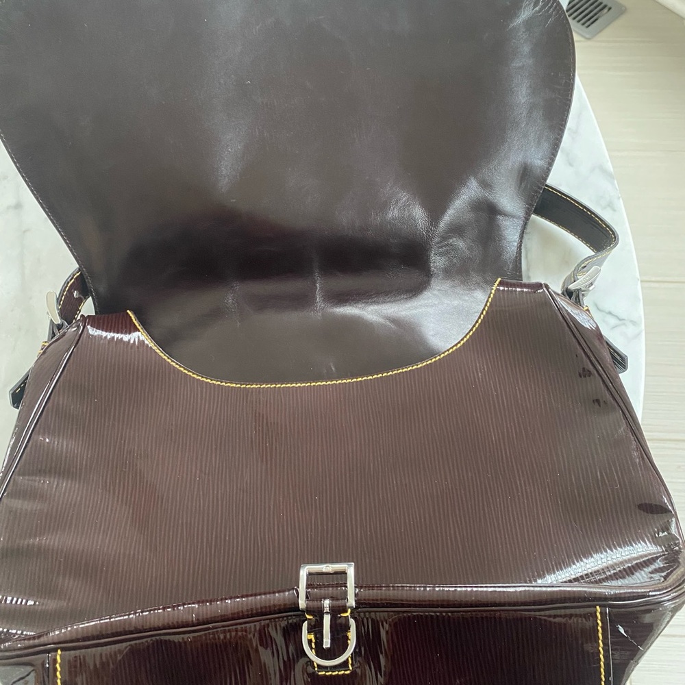 Prada Hobo Bag - Brown Patent Leather - Picture 3 of 14